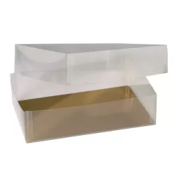 Transparent box for macarons & cookies 22 x 14.6 x 4.5 cm