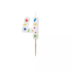 Confetti Candle Number 4