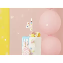 Bougie Confetti Numéro 4