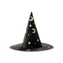 Witch hat black and gold