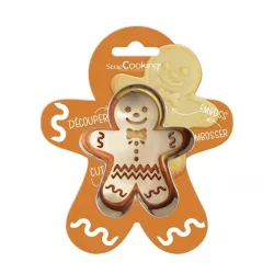 Taglierina per biscotti + rilievo "Omino di pan di zenzero