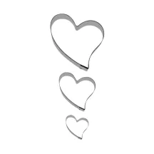 Set formine a cuore, 3 pezzi