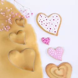 Heart cookie cutter set, 3 pieces