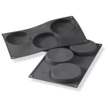 Silicone baking mold round Ø 10.3 cm, 3 pieces