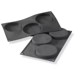 stampo in silicone rotondo Ø 10,3 cm, 3 pezzi