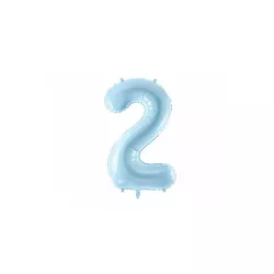 Folienballon blau, Zahl 2 – 86 cm