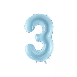 Foil balloon blue, number 3 – 86 cm