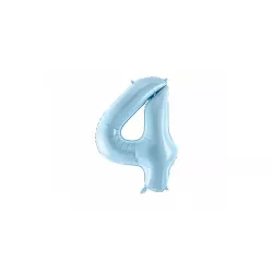 Ballon en aluminium bleu, chiffre 4 – 86 cm