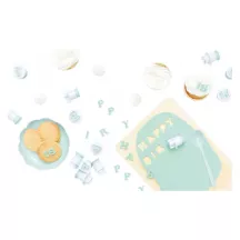 Set di stampi per biscotti lettere e numeri, 36 pezzi