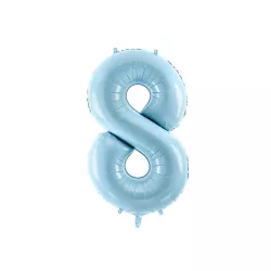 Palloncino foil blu, numero 8 – 86 cm