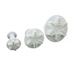 Emporte-pièce flocon de neige, set de 3, Patisdecor