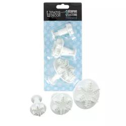 Cookie cutter Snowflake, Set of 3, Patisdecor