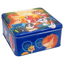 Boîte à biscuits Paw Patrol rencontre les Dinos 21×21×10 cm – Boîte à biscuits pour biscuits et pâtisseries | Cakelicious