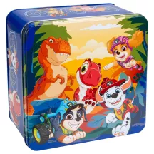 Cookie tin Paw Patrol Meets Dinos 21×21×10 cm – Storage tin for Cookies and Baked Goods | Cakelicious