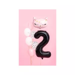 Foil balloon black, number 2 – 86 cm