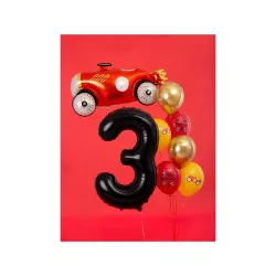 Palloncino foil nero, numero 3 – 86 cm