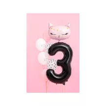 Foil balloon black, number 3 – 86 cm