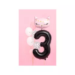 Palloncino foil nero, numero 3 – 86 cm