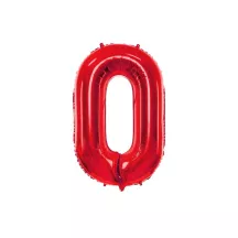 Palloncino rosso, numero 0 – 86 cm