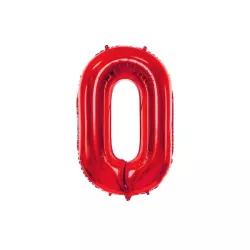 Ballon rouge, chiffre 0 – 86 cm