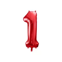 Palloncino rosso, numero 1 – 86 cm