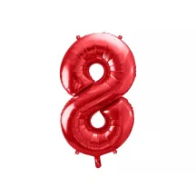 Ballon rouge, chiffre 8 – 86 cm