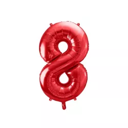 Palloncino rosso, numero 8 – 86 cm