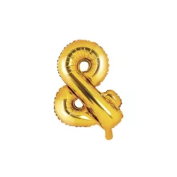 Ballon lettre doré, esperluette – 35 cm