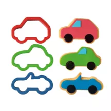 3 Auto Ausstecher, 3 Modelle, Plastik