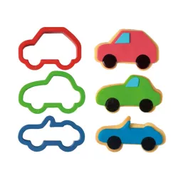 3 Emporte-pièce voiture, 3 modèles, plastique