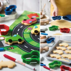 3 Car Cookie Cutters, 3 Models, Plastic