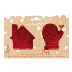 Set d'emporte-pièces Noël avec Éjecteur, 2 pièces