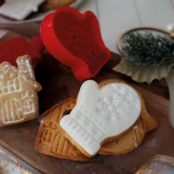 Cookie cutter set Christmas with Ejector, 2 pieces
