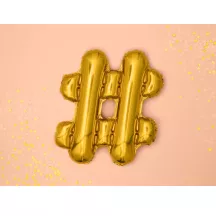 Palloncino lettera oro, Hashtag – 35 cm