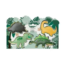 4 Ausstechformen Dinosaurier, Edelstahl