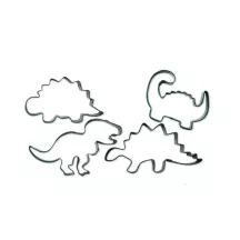 4 Tagliabiscotti Dinosauro, Acciaio Inossidabile