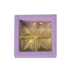 Pralinenschachtel Violett für 4 Pralinen