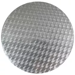Runde Tortenunterlage Silber Ø 40.5 cm aus Karton