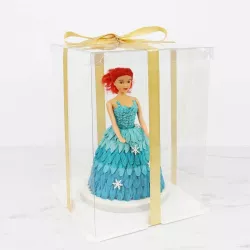 Set scatola per torte trasparente 18 x 18 x 20 cm