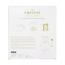 Set scatola per torte trasparente 18 x 18 x 20 cm