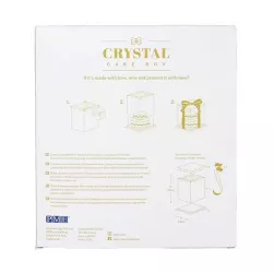 Transparent cake box set 18 x 18 x 20 cm