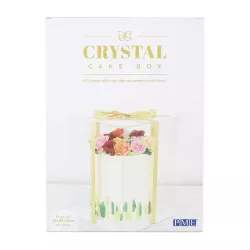 Transparent cake box set 22 x 22 x 30 cm