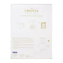Set scatola per torte trasparente 22 x 22 x 30 cm