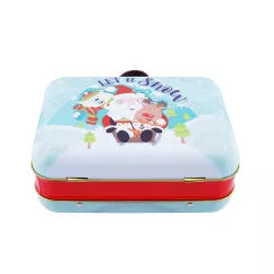 Cookie tin case Let it Snow, 190 x 140 x 80 mm