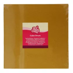 Square golden cake boards - Cake board shape: Square 25 cm - Square Gold Glossy