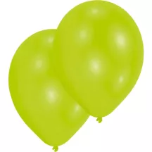 Lime green balloons, pack of 10 (Ø 27.5 cm)