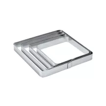 Anello quadrato per tarte e quiche 16 x 16 cm, altezza 2 cm