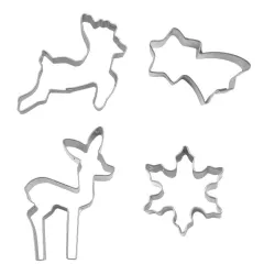 Cookie cutter set Little Christmas, stainless steel 4-6 cm