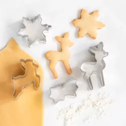Cookie cutter set Little Christmas, stainless steel 4-6 cm