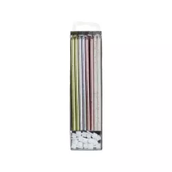 Candele extra lunghe, Mix, 16 pezzi